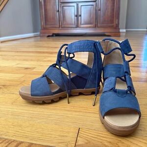 Sorel Navy Strappy Sandals